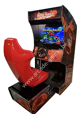 A-G 32 LCD RACING arcade met SEAT en +500 RACING GAMES BURNIN RUBBER